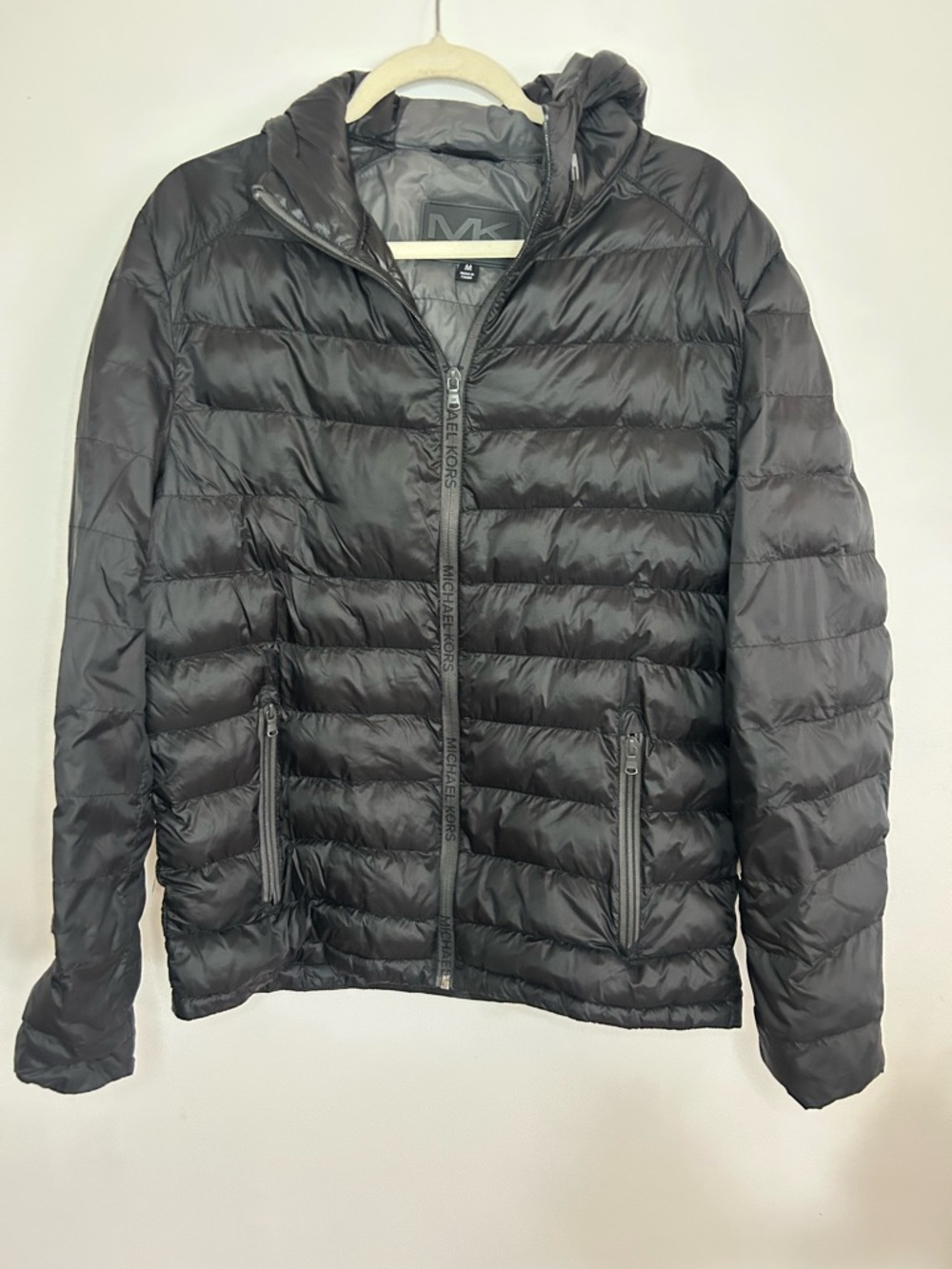 Michael Kors Quilted Premium Lightweight Down Blend Hooded Jacket size medium
